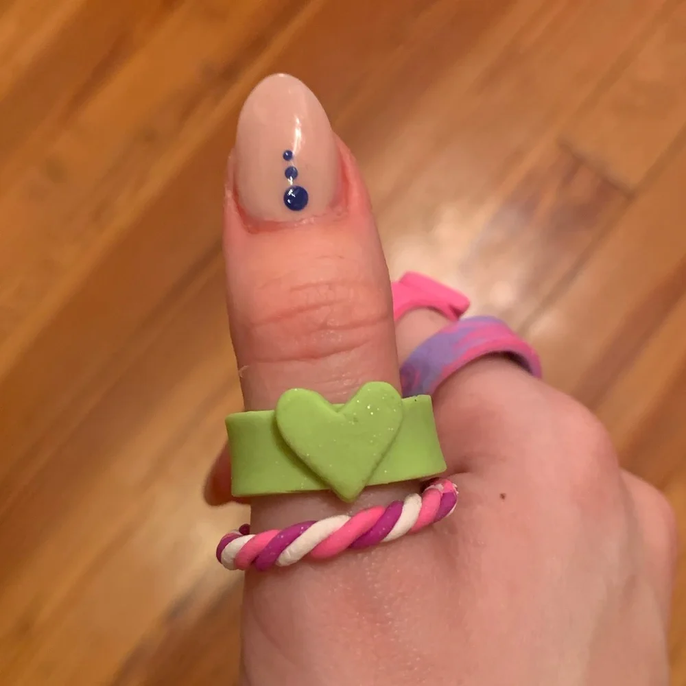 💗 CLAY RINGS 💗 handmade 😁 - Picture 6 of 8